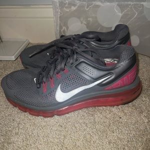 Nike gray and fuchsia Airmax sneakers size 9 W
